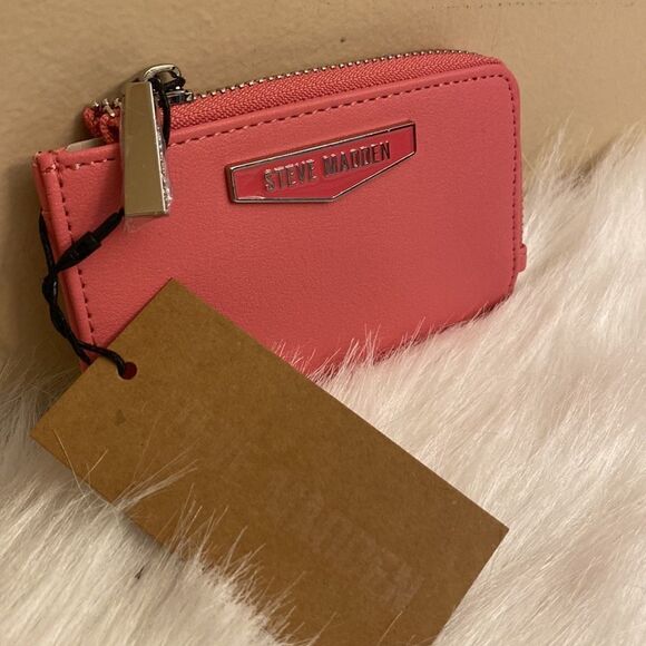 NWT Steve Madden Raspberry (bslim) Mini Wallet - Picture 3 of 6